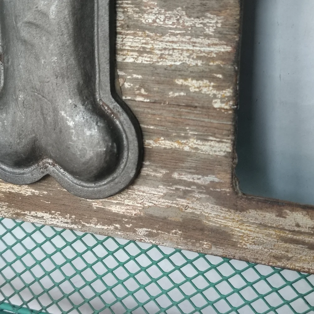 Metal Dog Picture Frame Fence Wood Metal Bone Farmhouse Decor Frame
